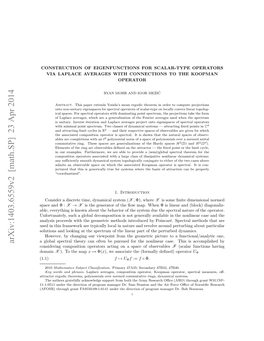Construction of Eigenfunctions for Scalar-Type Operators Via Laplace Averages with Connections to the Koopman Operator