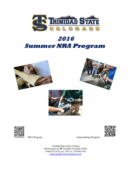 2016 Summer NRA Program