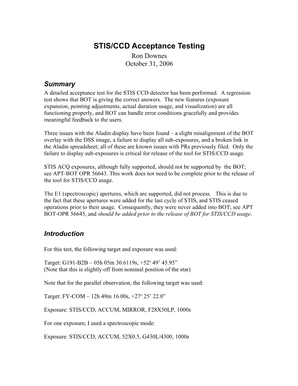 SBC Acceptance Testing