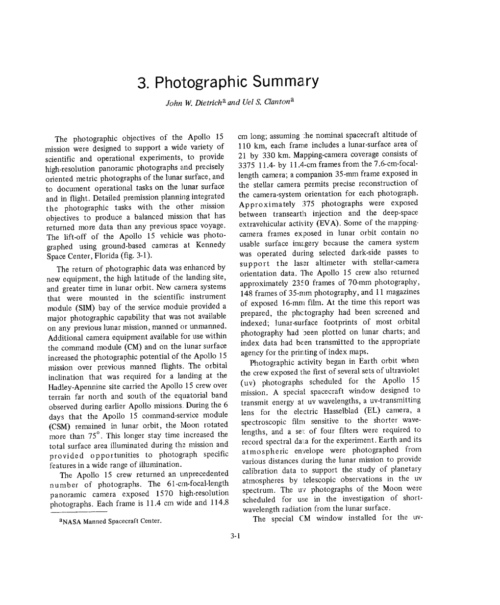 Apollo 15 Preliminary Science Report NASA SP-289