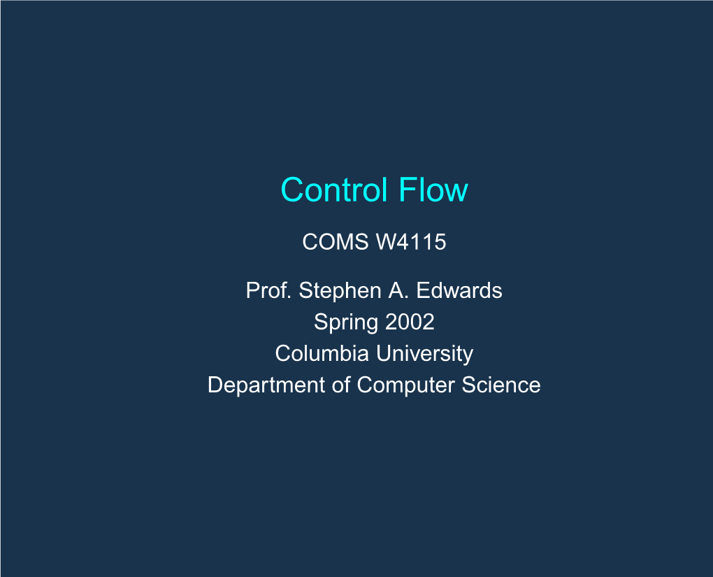 Control Flow