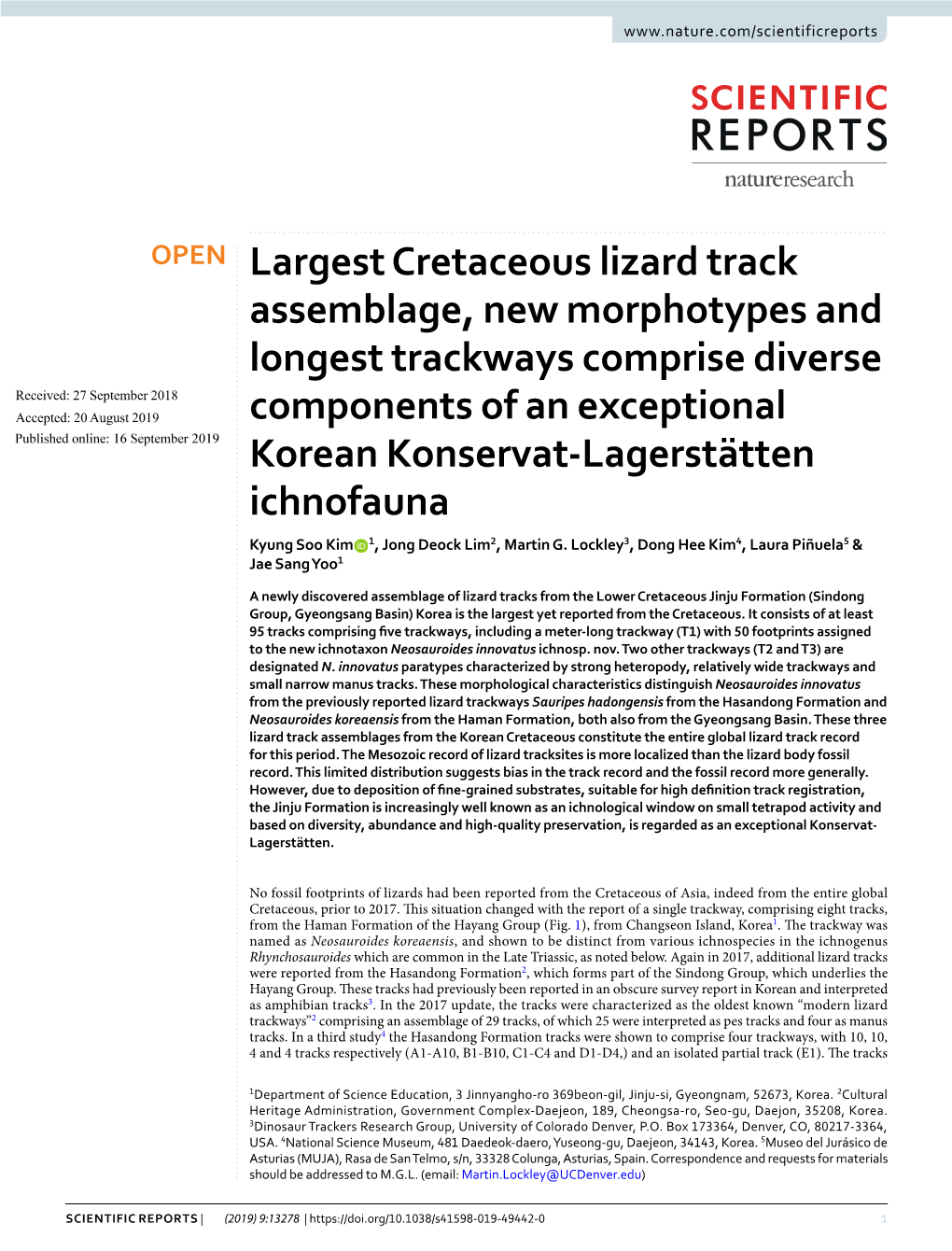 Largest Cretaceous Lizard Track Assemblage, New Morphotypes And