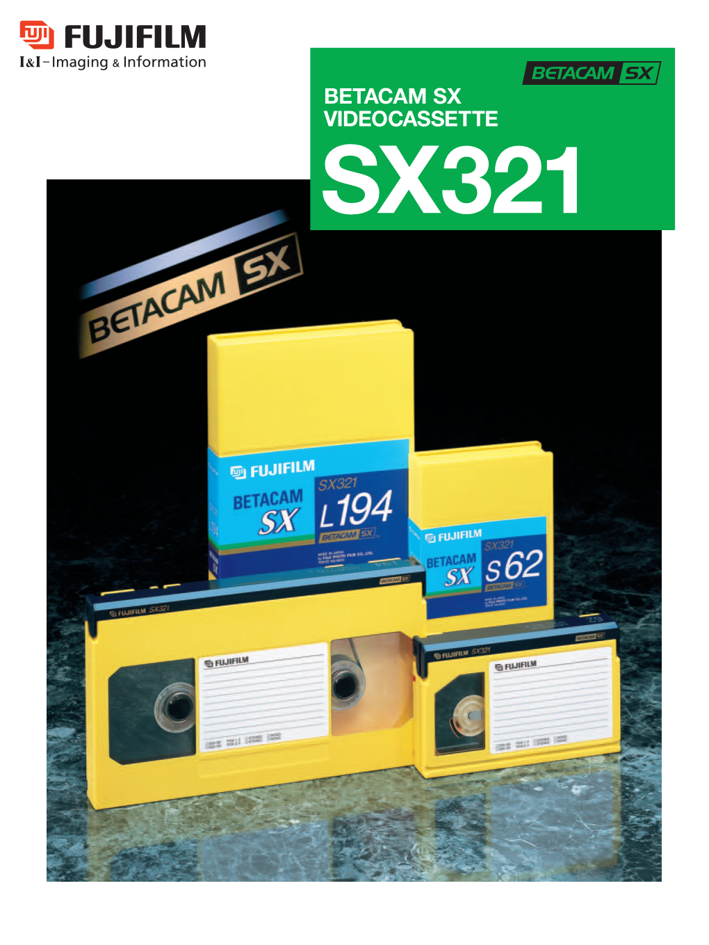 Betacam SX Videocassette SX321 Catalog