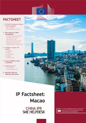 IP Factsheet: Macao