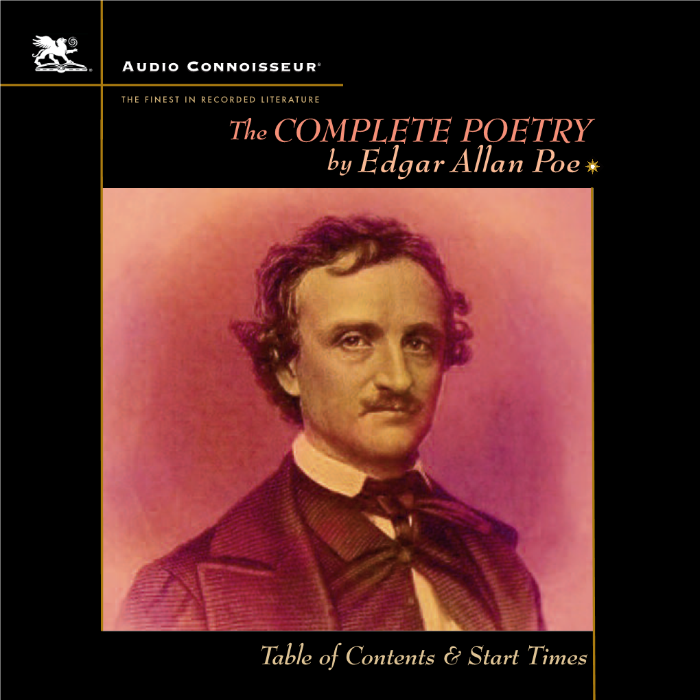 The COMPLETE POETRY by Edgar Allan Poe