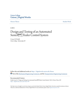 Design and Testing of an Automated Semiâ•]Trailer Control System