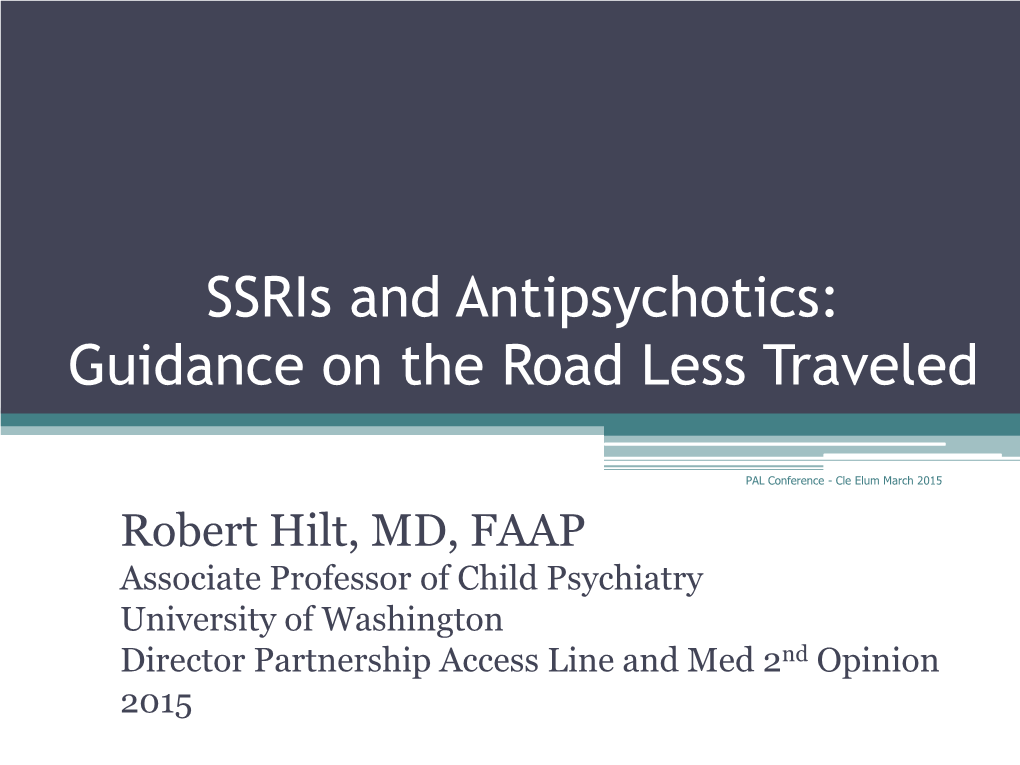 SSRI and Antipsychotics