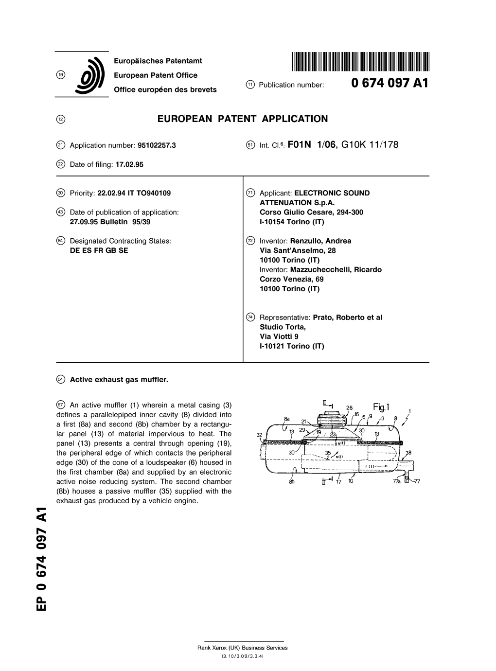 Active Exhaust Gas Muffler