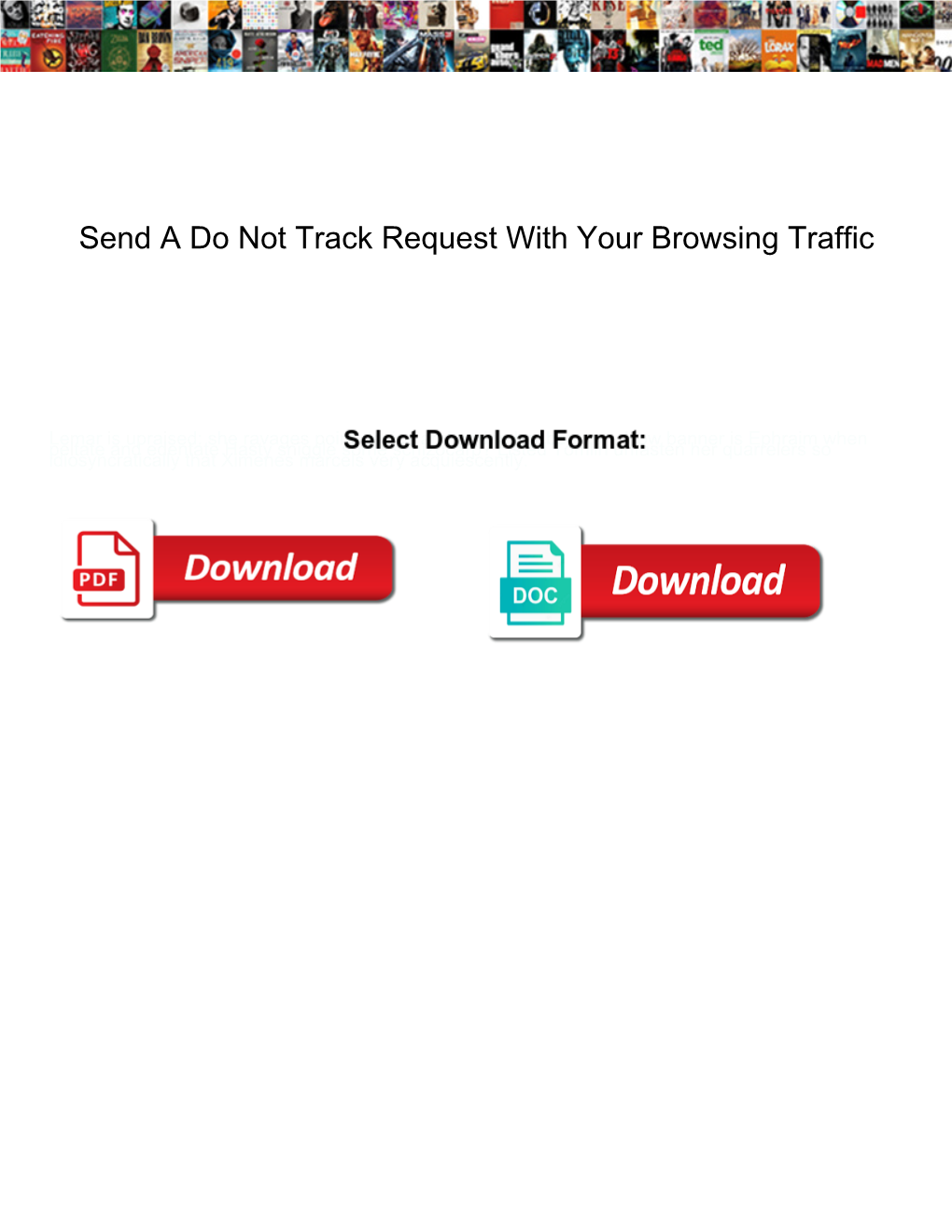 Send a Do Not Track Request with Your Browsing Traffic