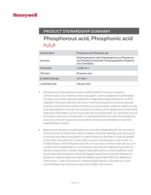 Phosphorous Acid, Phosphonic Acid H3O3P