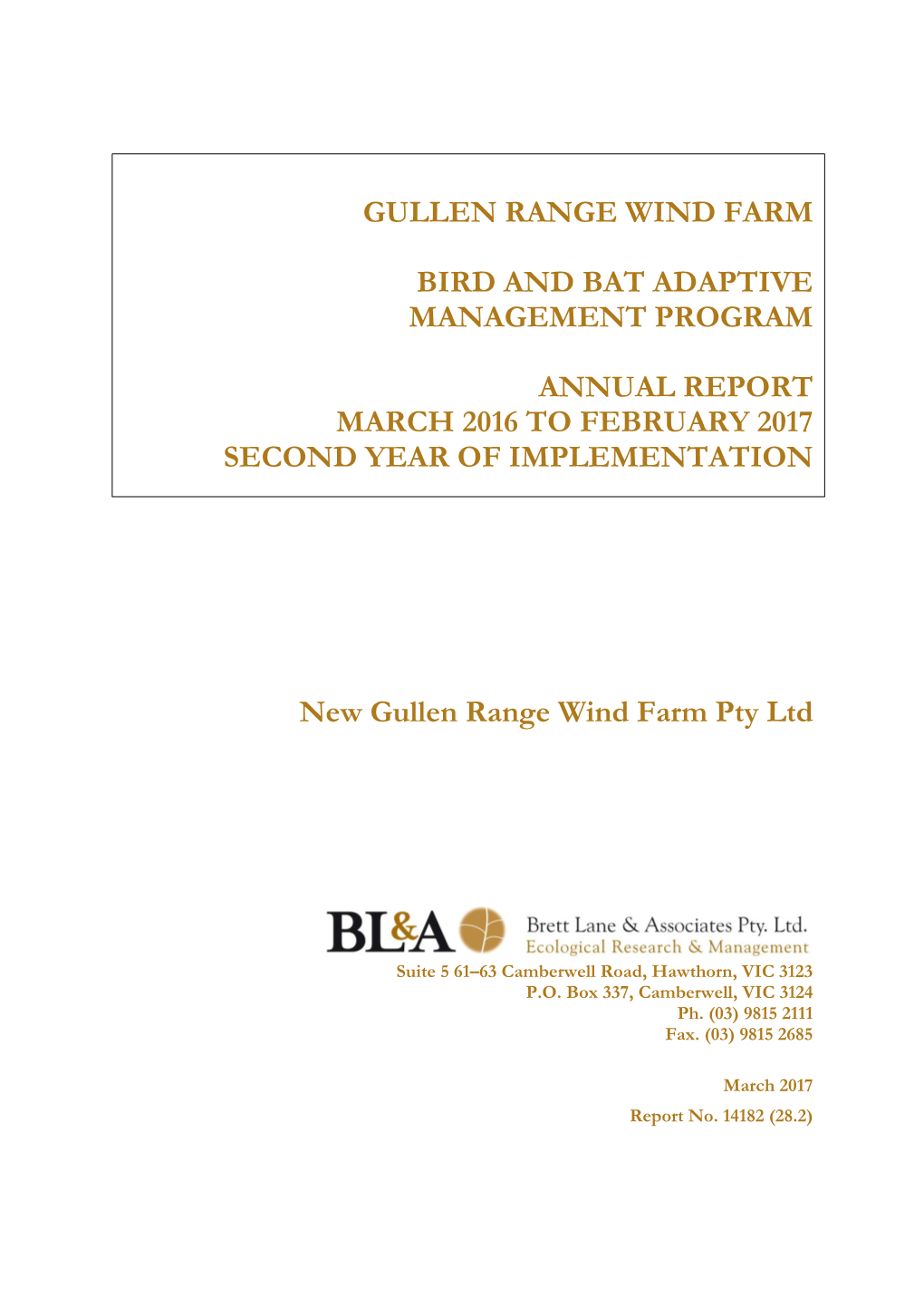 New Gullen Range Wind Farm Pty Ltd