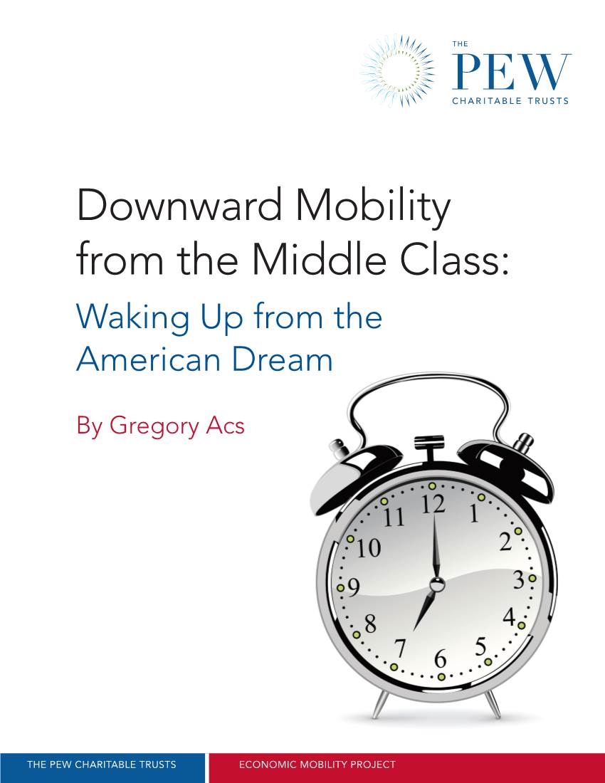 Downward Mobility from the Middle Class: Waking up from the American Dream