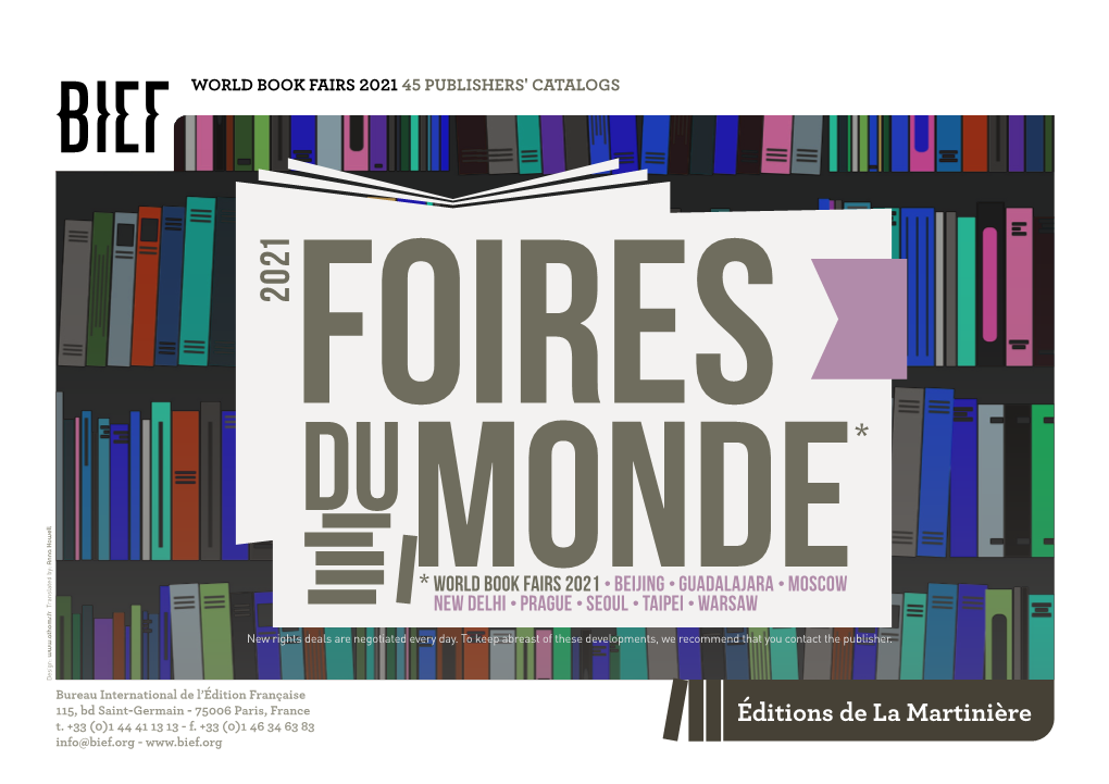 Éditions De La Martinière Info@Bief.Org - WORLD BOOK FAIRS 2021 45 PUBLISHERS' CATALOGS