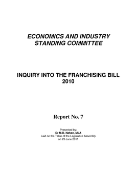 Economics and Industry Standing Committee
