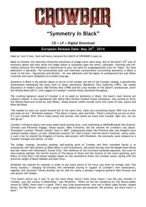 Crowbar Symmetry in Black ENG