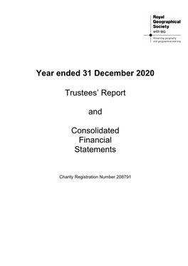 Year Ended 31 December 2020 Trustees' Report and Consolidated Financial Statements