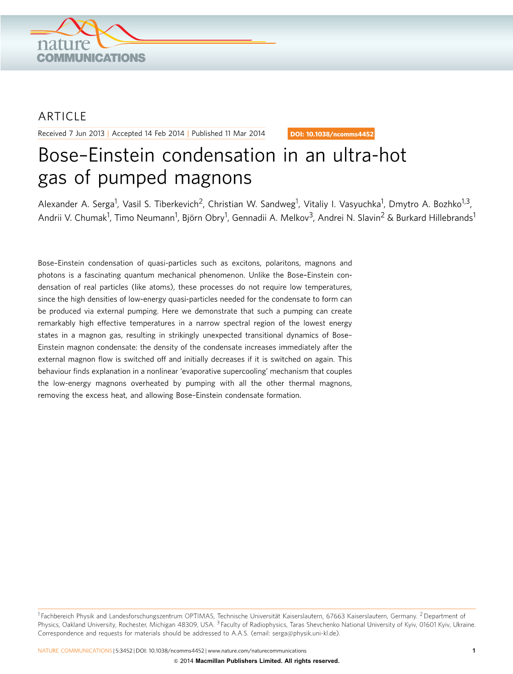 Einstein Condensation in an Ultra-Hot Gas of Pumped Magnons