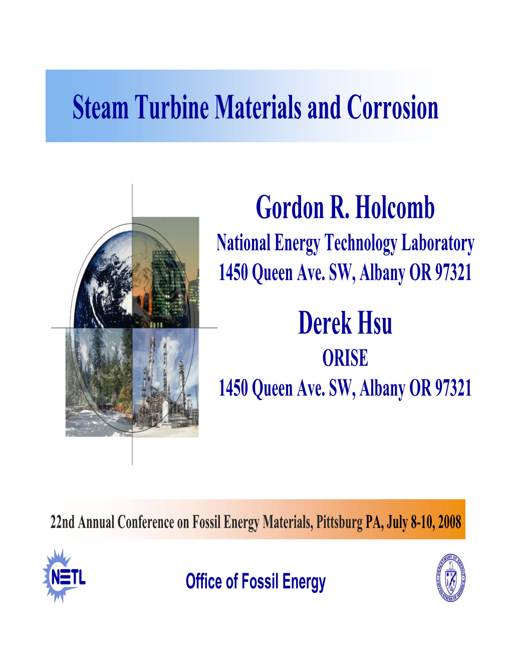 Steam Turbine Materials and Corrosion