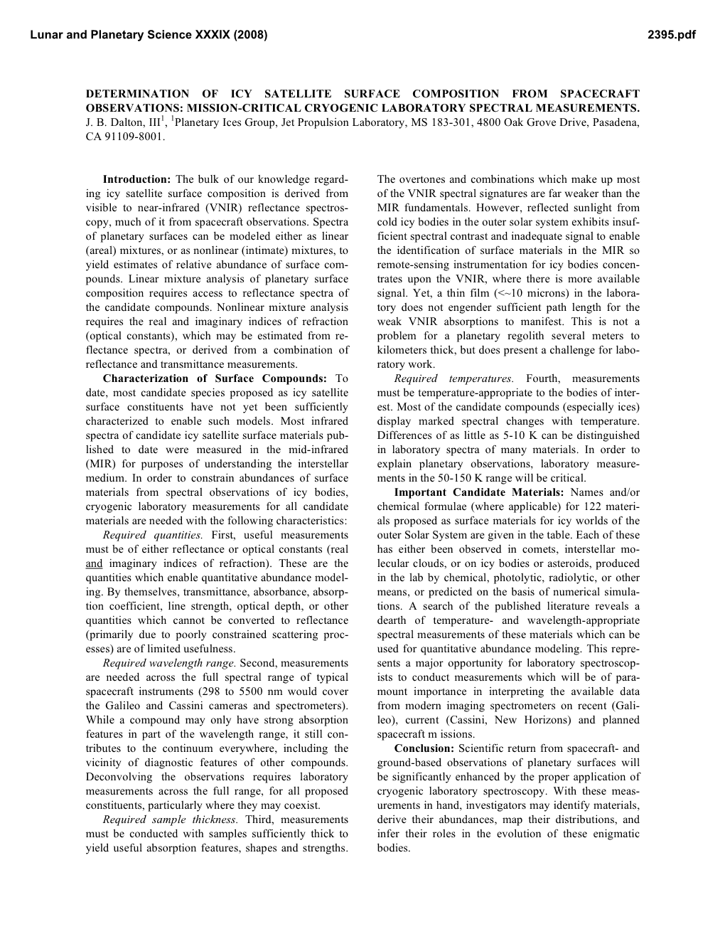 Determination of Icy Satellite Surface Composition from Spacecraft Observations: Mission-Critical Cryogenic Laboratory Spectral Measurements