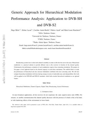 Hierarchical Modulation Performance Analysis: Application to DVB-SH and DVB-S2