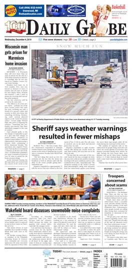 Sheriff Says Weather Warnings Resulted in Fewer Mishaps