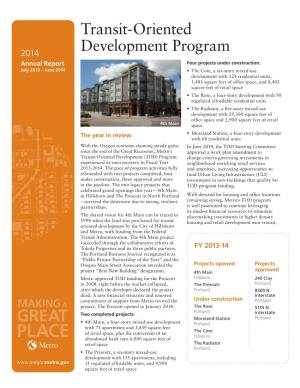 Transit-Oriented Development Program