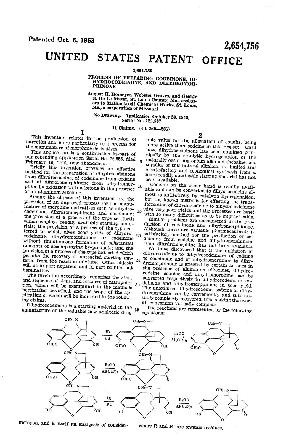 R2CO ------Pd > Al(OR) 2 CHO HO / OE (Fro N S O O O CH-N CH3-N