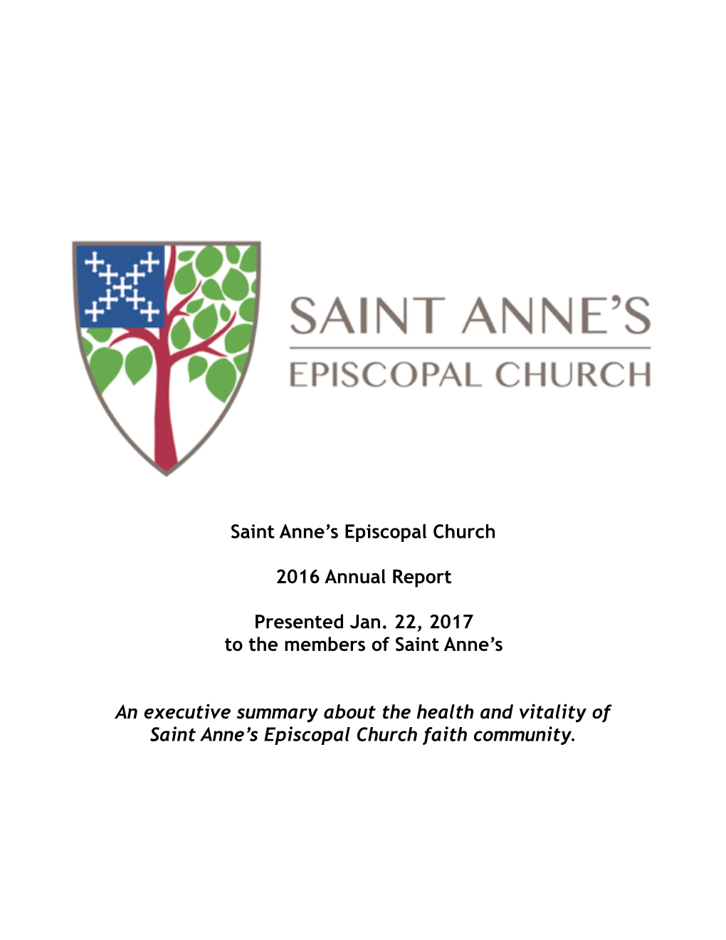 Annual Report-Saint Anne's 2016 2