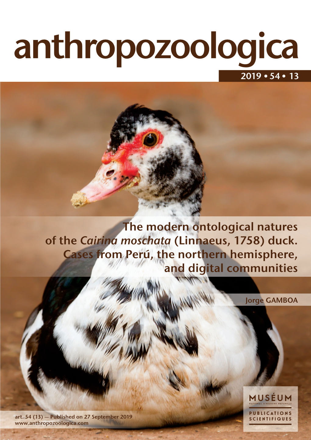 The Modern Ontological Natures of the Cairina Moschata (Linnaeus, 1758) Duck