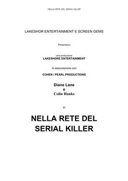 Nella Rete Del Serial Killer