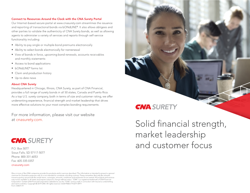 CNA Surety's Capabilities and Offerings
