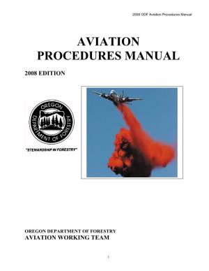 Oregon Department of Forestry Aviation Procedures Manual