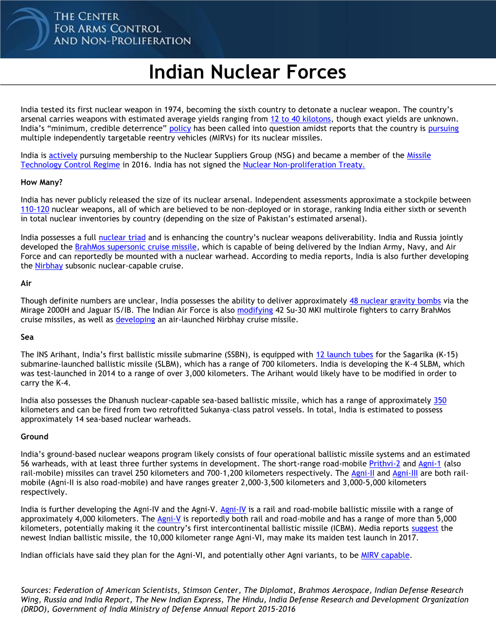 Indian Nuclear Forces - DocsLib