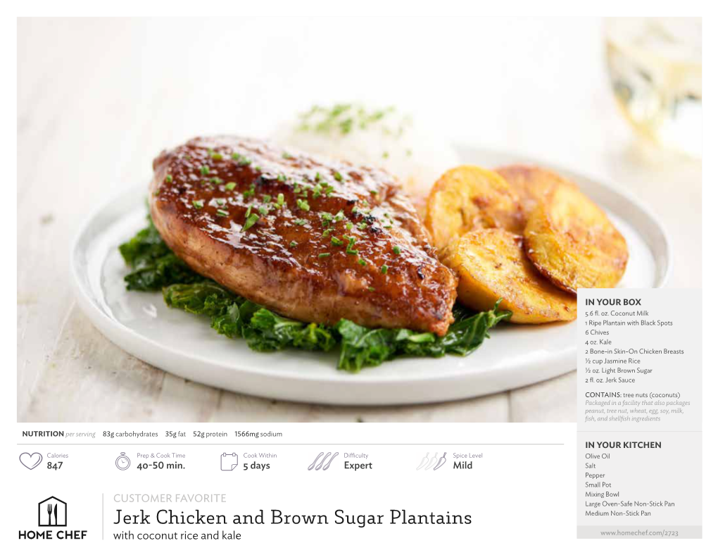 Jerk Chicken and Brown Sugar Plantains
