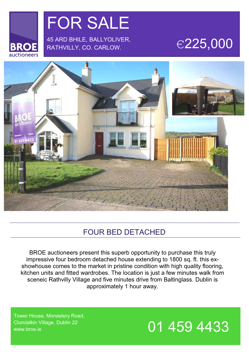 For Sale 45 Ard Bhile, Ballyoliver, Rathvilly, Co