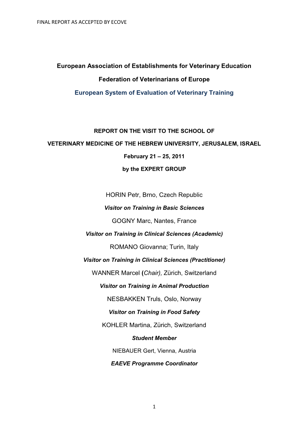 European Association of Establishments for Veterinary Education