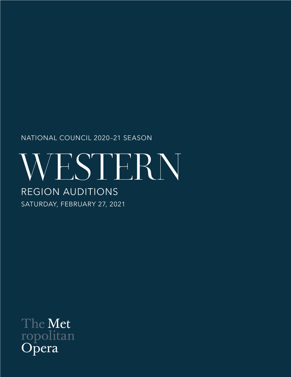 REGION AUDITIONS SATURDAY, FEBRUARY 27, 2021 the 2020 National Council Finalists Photo: Fay Fox / Met Opera