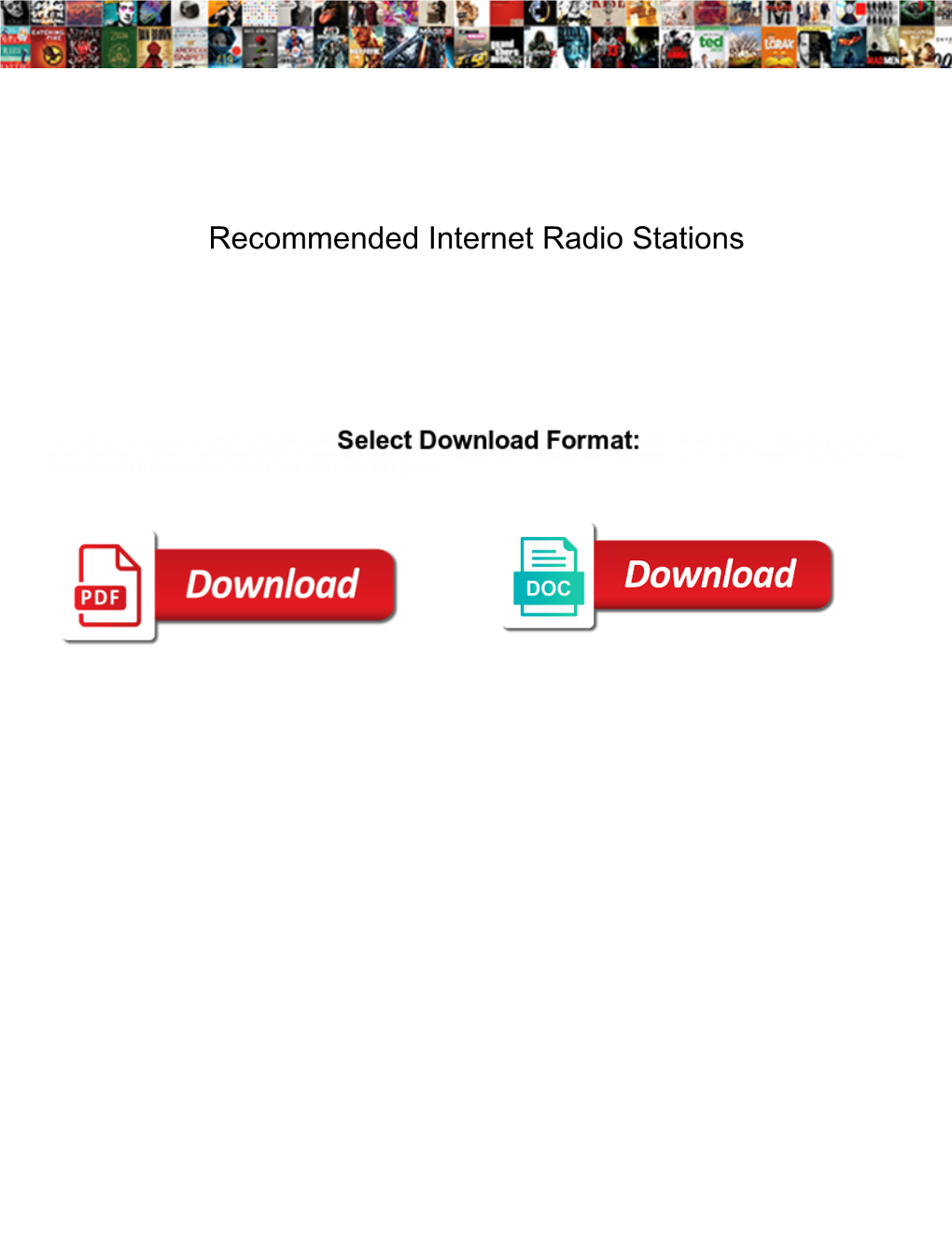 Recommended Internet Radio Stations