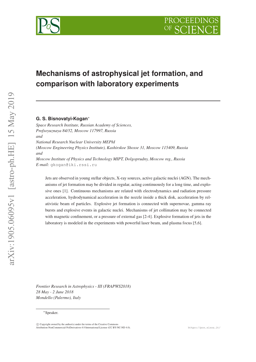 Mechanisms of Astrophysical Jet Formation, and Comparison with Laboratory Experiments