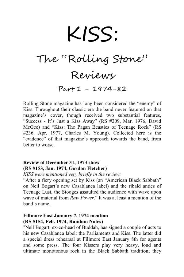 Rolling Stone” Reviews Part 1 – 1974-82