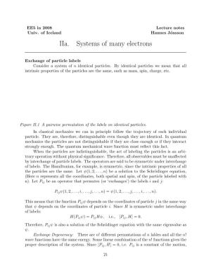 Iia. Systems of Many Electrons