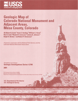 Geologic Map of Colorado National Monument and Adjacent Areas, Mesa County, Colorado