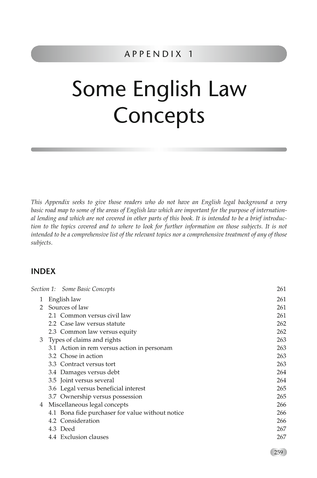 Some English Law Concepts