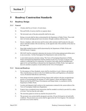 Section 5 5 Roadway Construction Standards