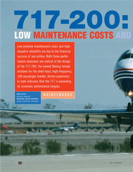 Low Maintenance Costs And