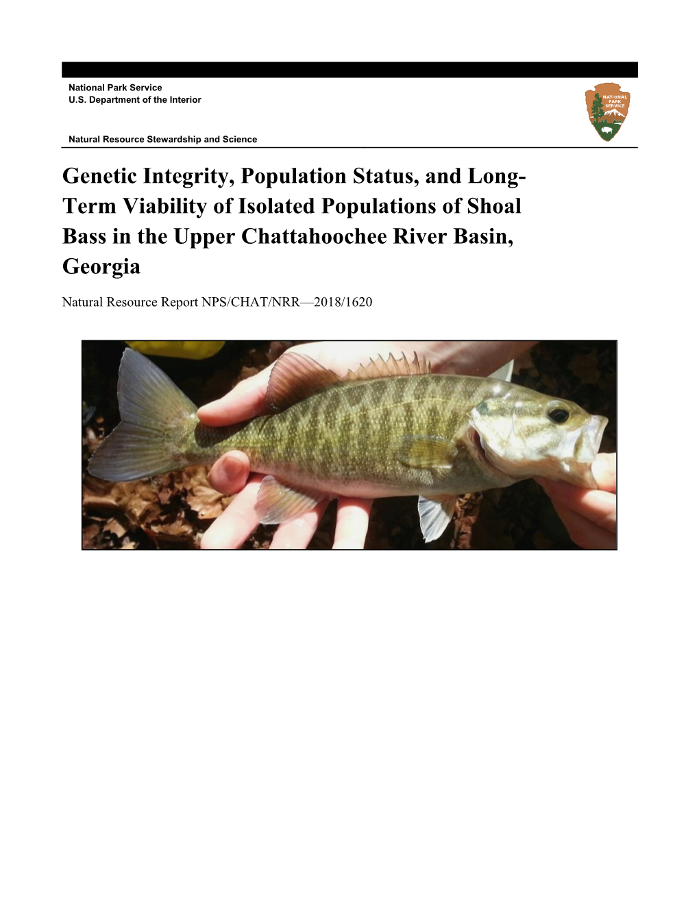 Term Viability of Isolated Populations of Shoal Bass in the Upper Chattahoochee River Basin, Georgia