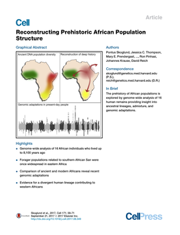 Reconstructing Prehistoric African Population Structure