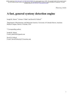 A Fast, General Synteny Detection Engine