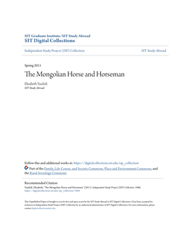 The Mongolian Horse and Horseman