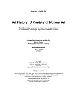 Art History: a Century of Modern Art